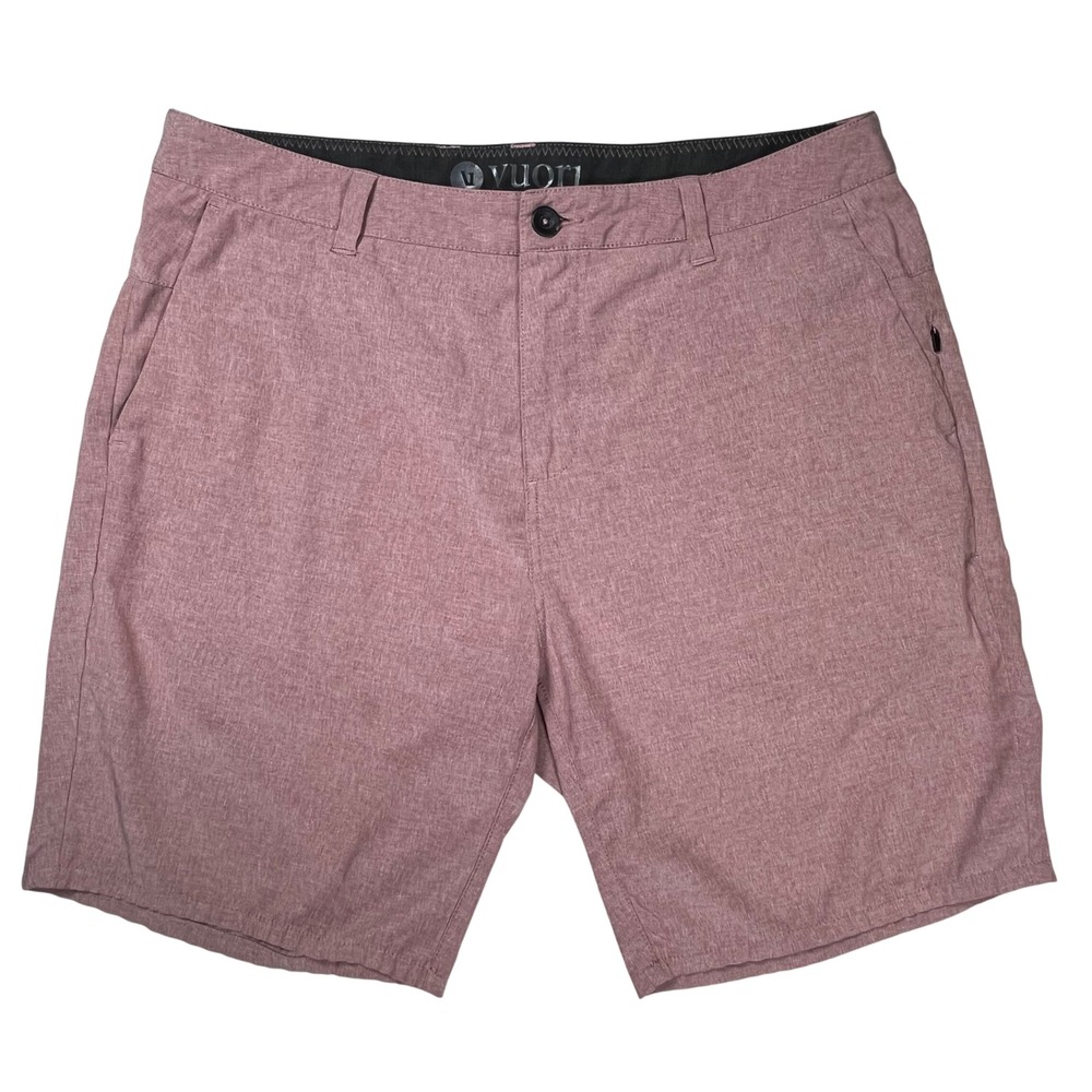 Vuori Aim Shorts Men 34 Mauve Heather Hybrid Performance Golf Sport Casual V368